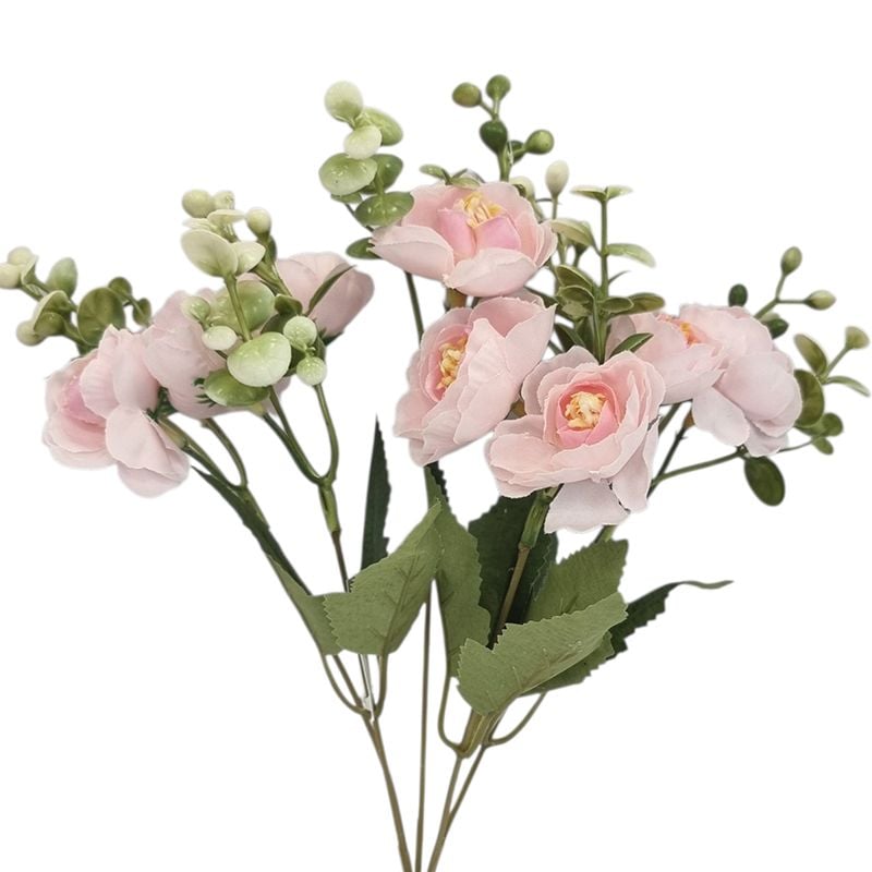 Buchet floare artificiala Trandafiri,engros 5 fire 33 cm lungime buchet