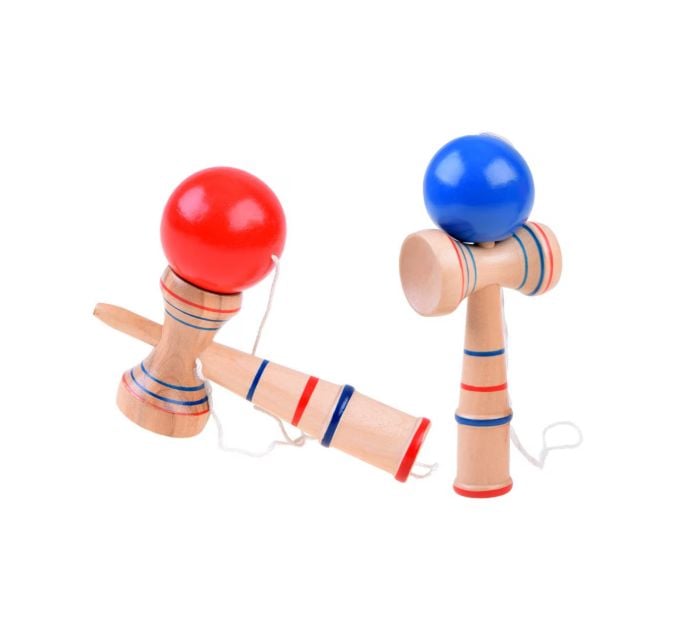 Joc de indemanare Kendama Knight, lemn fag, natur, 18cm Engros