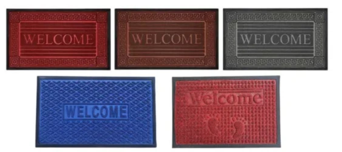 Covoraș de Intrare 40x60cm din Cauciuc și Material Textil, Diferite Culori Engros