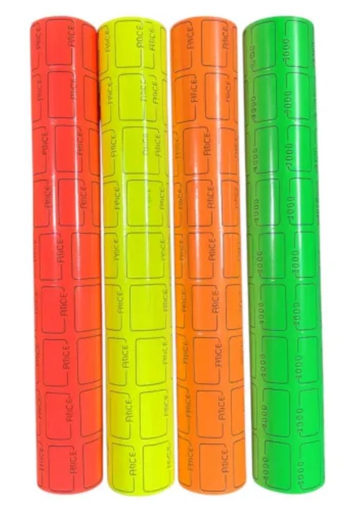 Role Etichete cu Adeziv pentru Prețuri 10/set, Diferite Culori, Engros VERDE SI GALBEN