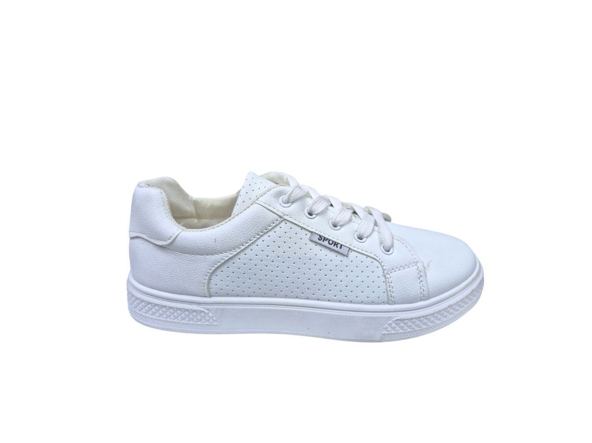 Tenesi Unisex, Material Piele Ecologica cu Perforatii, Talpa Flexibila, Inchidere Siret, Marimi 36-41, Engross, 8buc/bax