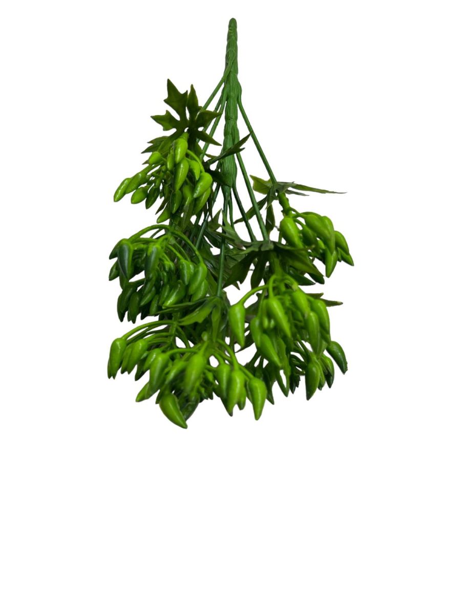 Buchet Gentiana verde artificial 10 fire, Flori artificiale En-Gros, 35 cm
