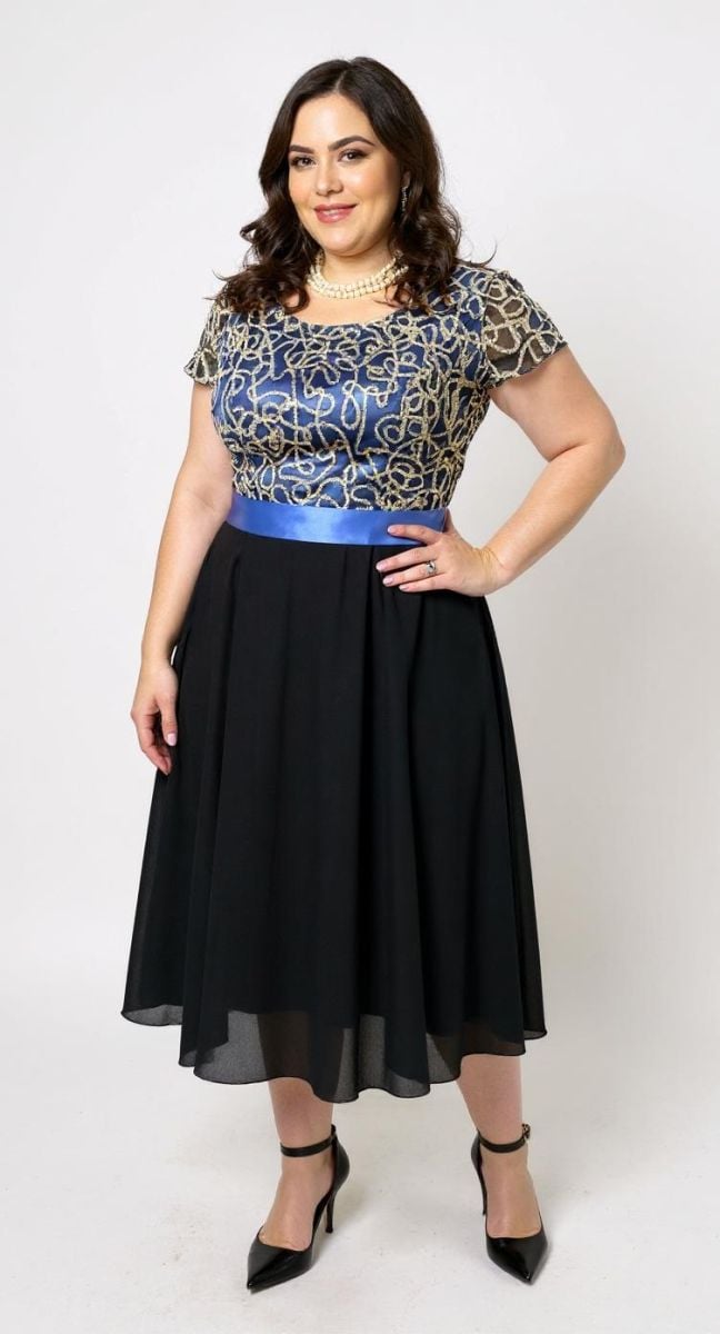 Rochie eleganta engros din dantela cu voal