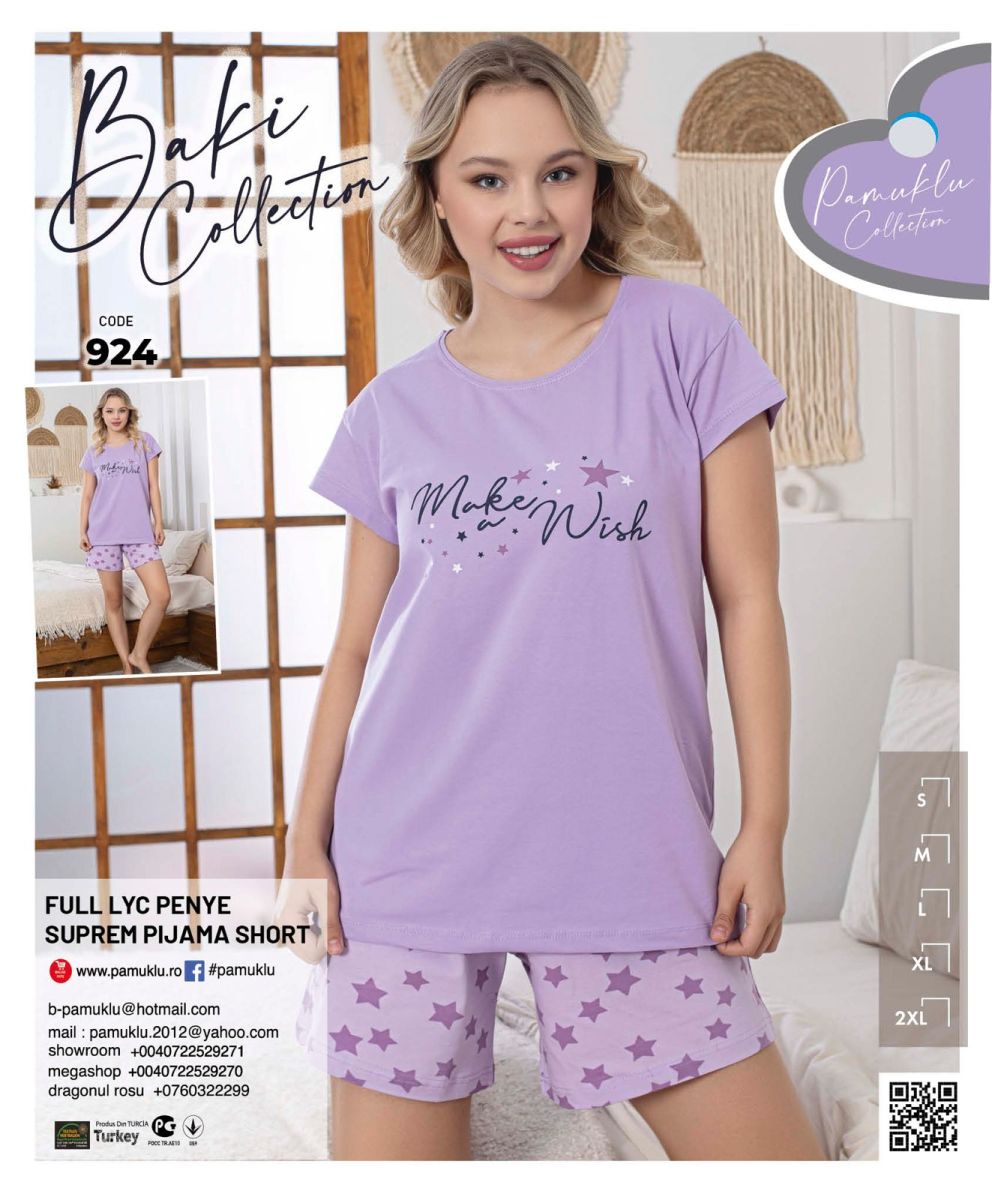 Pijama Dama Baki Licra Short 924 Engros