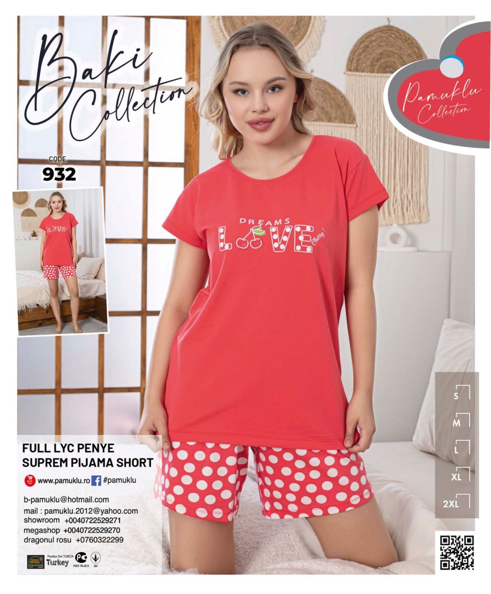 Pijama Dama Baki Licra Short 932 Engros