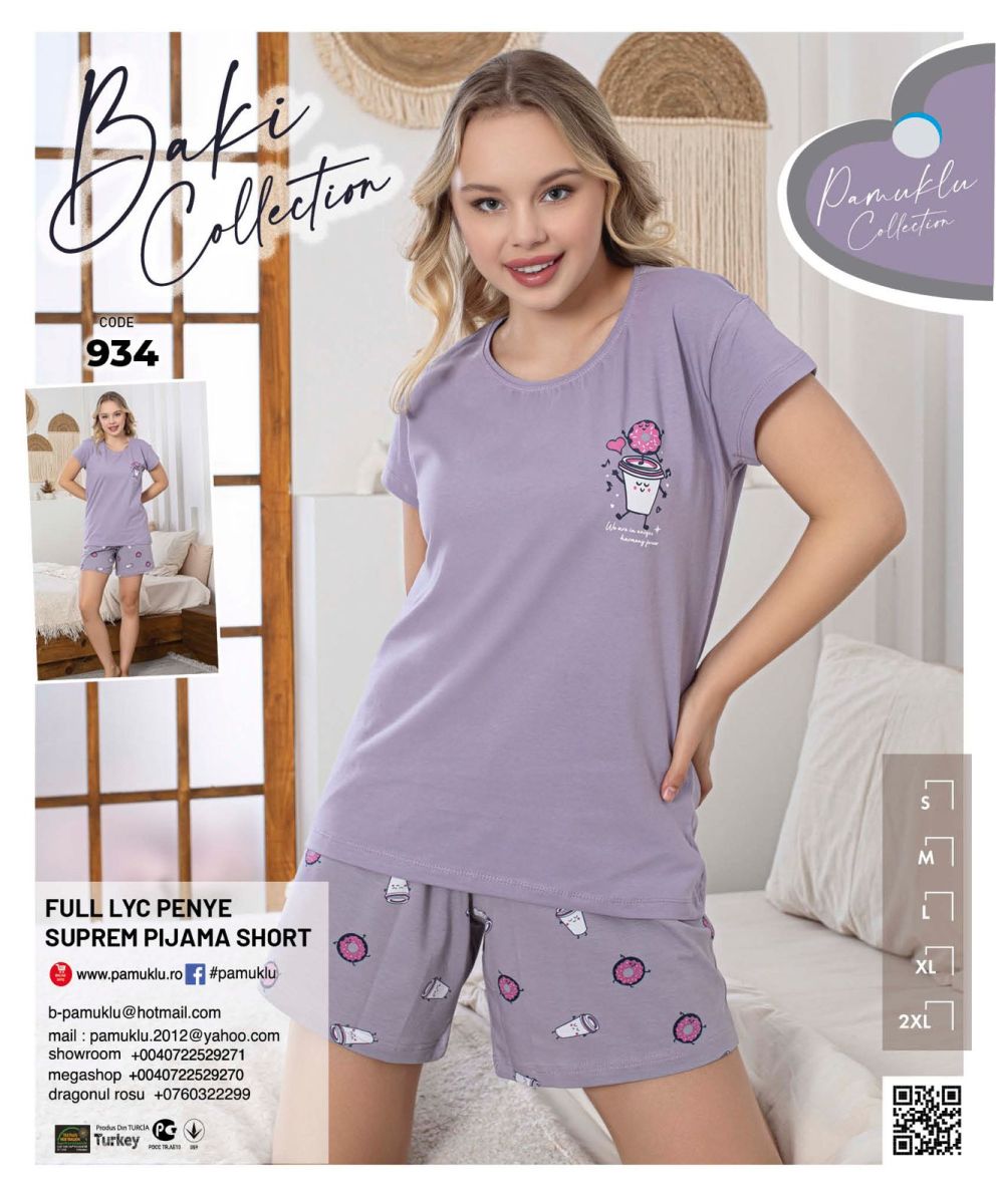 Pijama Dama Baki Licra Short 934 Engros