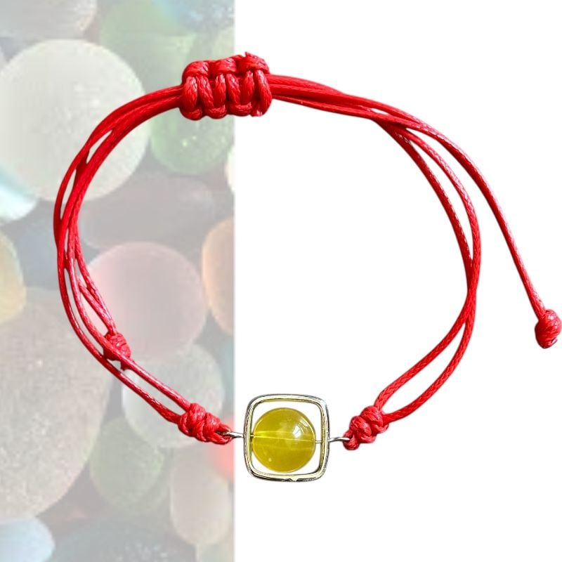 Brățară roșie cu accent elegant – set 12 bucăți, en-gros