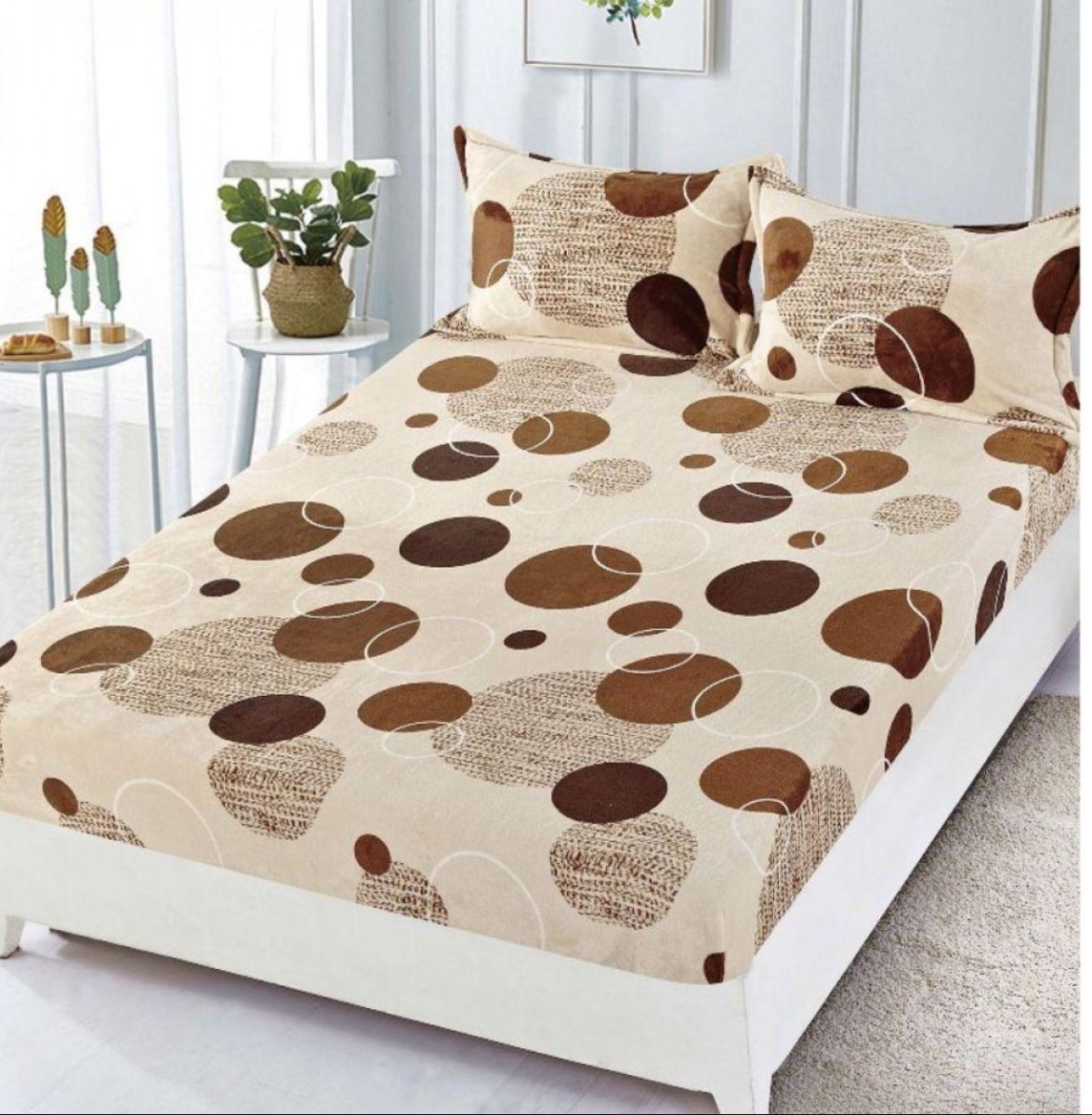 Husa cocolino cu model + 2 fețe pernă