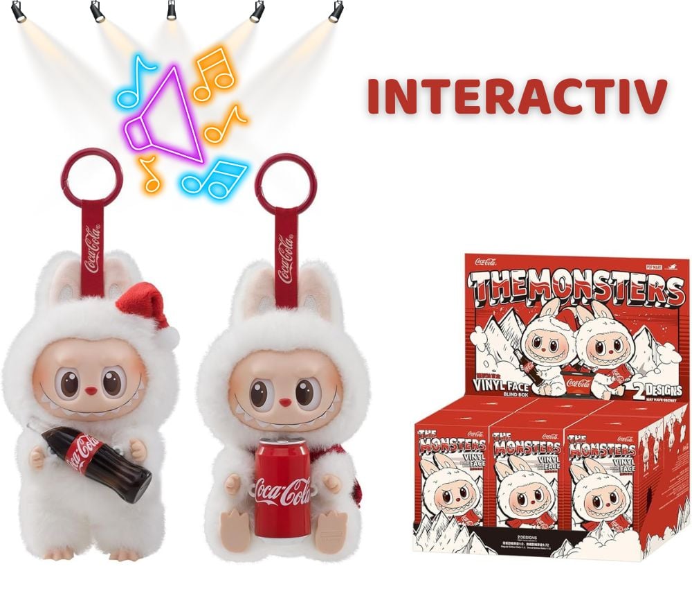 Labubu x CocaCola interactiv cu lumini LED si sunete, editie Blind Box surpriza engros