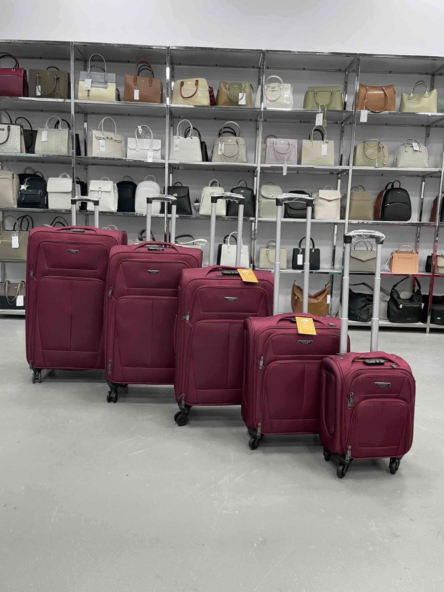 Set 5 trolere Engros, valize calatorie, material textil, marimi diferite