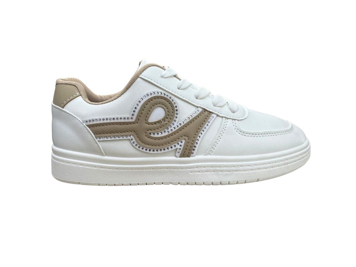 Adidasi dama, Piele Ecologica, Inchidere Siret ,Aplicatii Stralucitoare, Talpa usoara, ,Engross, Marimi 36-41 ,8Buc/Bax maro