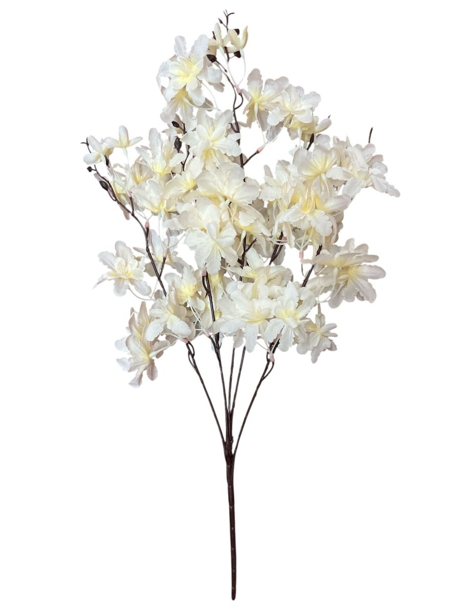 Buchet flori cires artificial 5 fire, Flori artificiale En-Gros, 60 cm