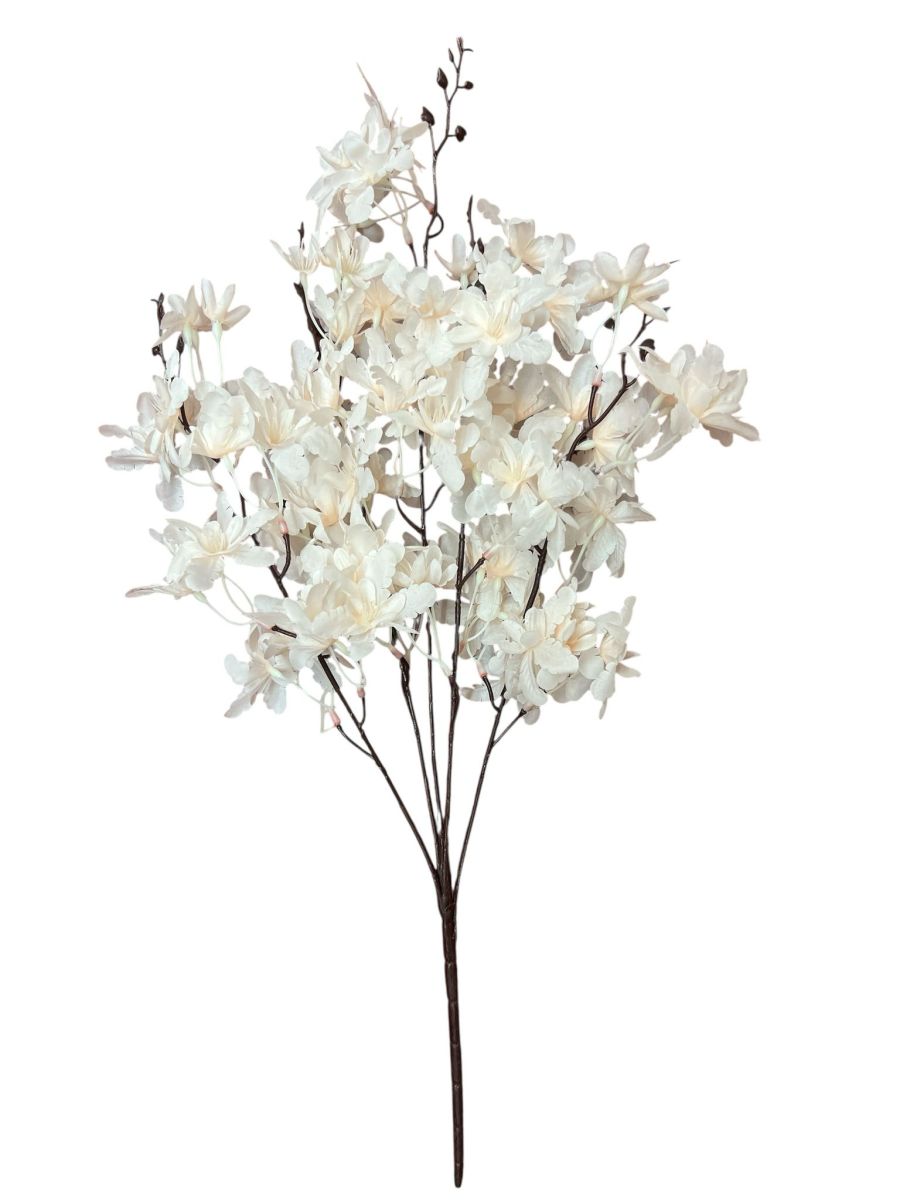 Buchet flori cires artificial 5 fire, Flori artificiale En-Gros, 60 cm