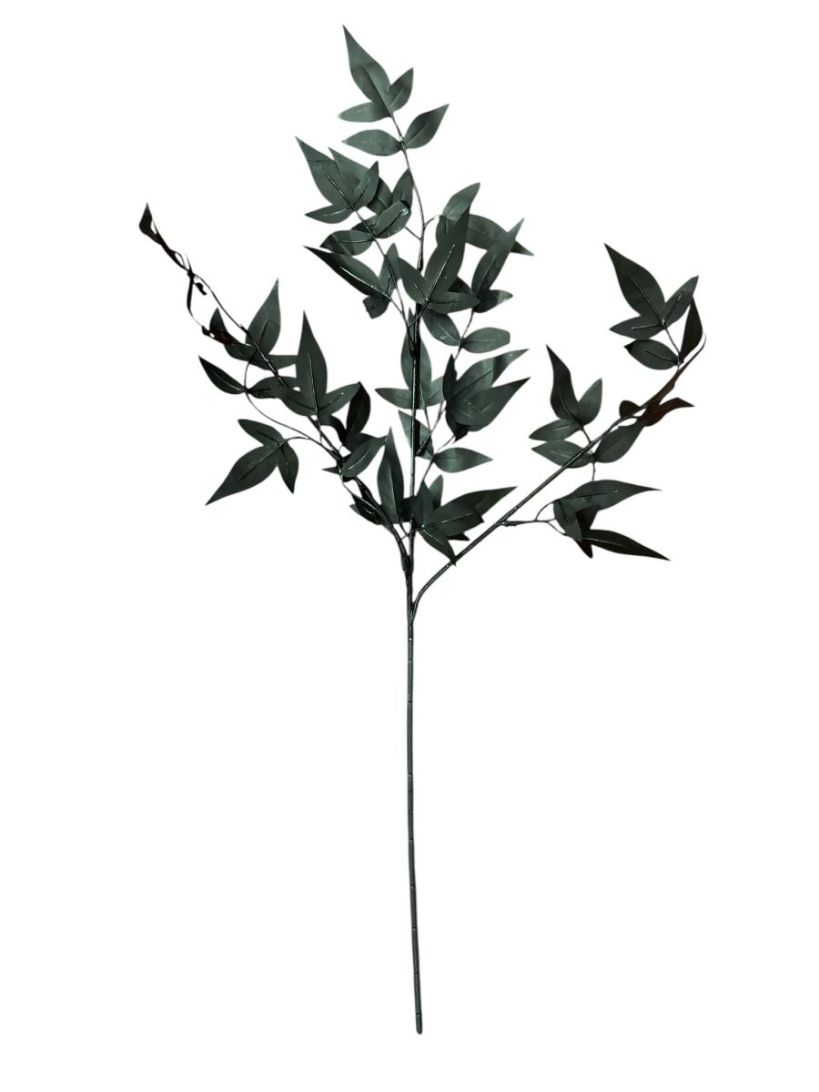 Creanga ruscus negra artificiala 3 fire, Flori artificiale En-Gros, 70 cm