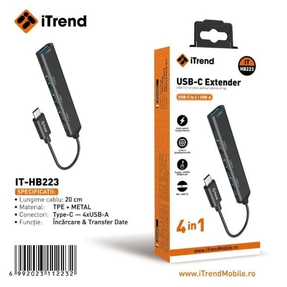 HUB CALCULATOR ITREND HB 223 MUFA TIP C USB 3.0 USB 2.0