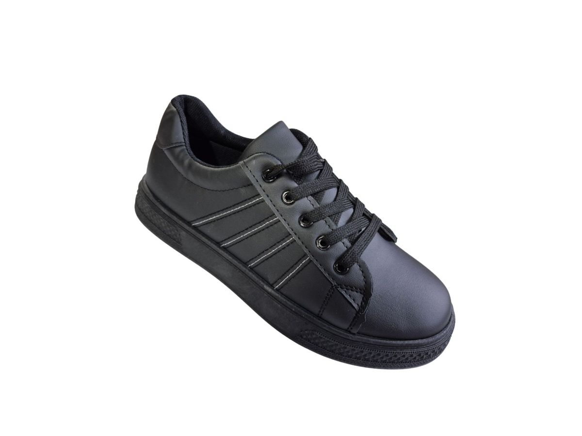 Tenesi Dama si Adolescenti ,Model Dungi Cusute ,Inchidere Siret, Piele Ecologica, Usori,Comozi, Marimi 36-41, 8buc/bax negru