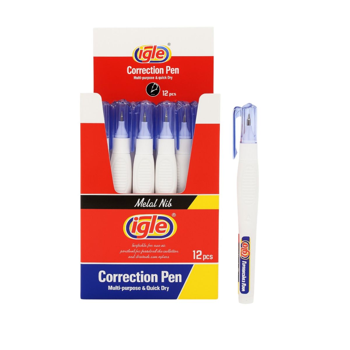 Corector Tip Pix 7ml cu Vârf Metalic, Uscare Rapidă, 12/set Engros