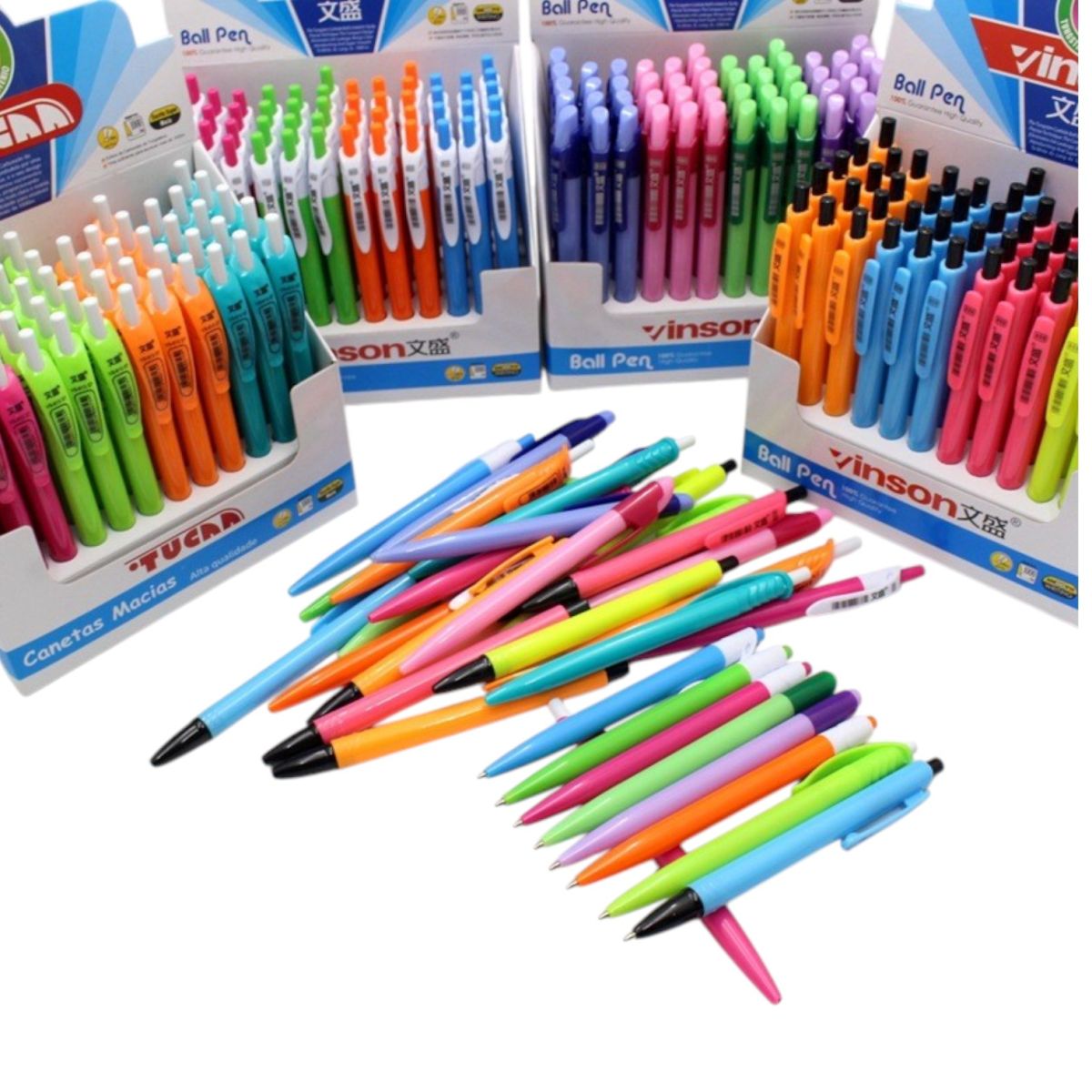 Pix Vinson 13cm Pasta Albastra si Corp cu Grip Antiderapant 60/set Diferite Culori Engros