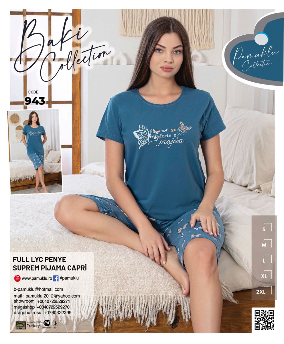 Pijama Dama Baki Licra Capri 943 Engros