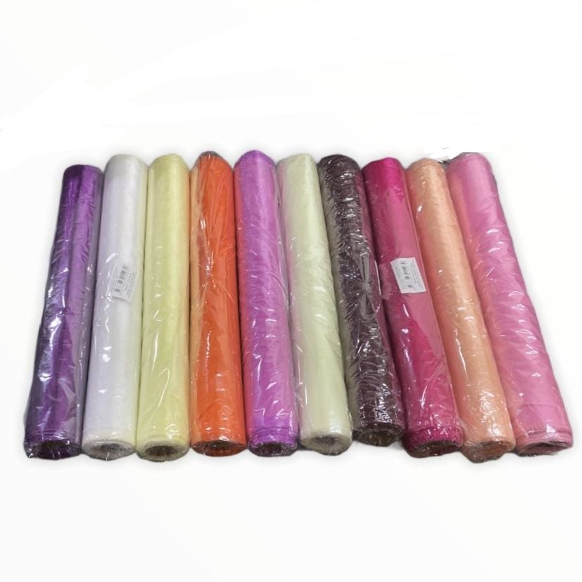 Material organza la rolă , engros, color mix,40x9cm