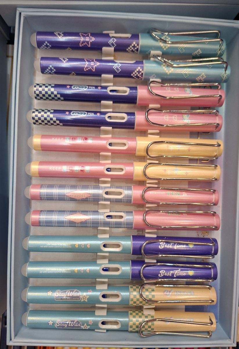 Set 12 stilou cu radiera Engros