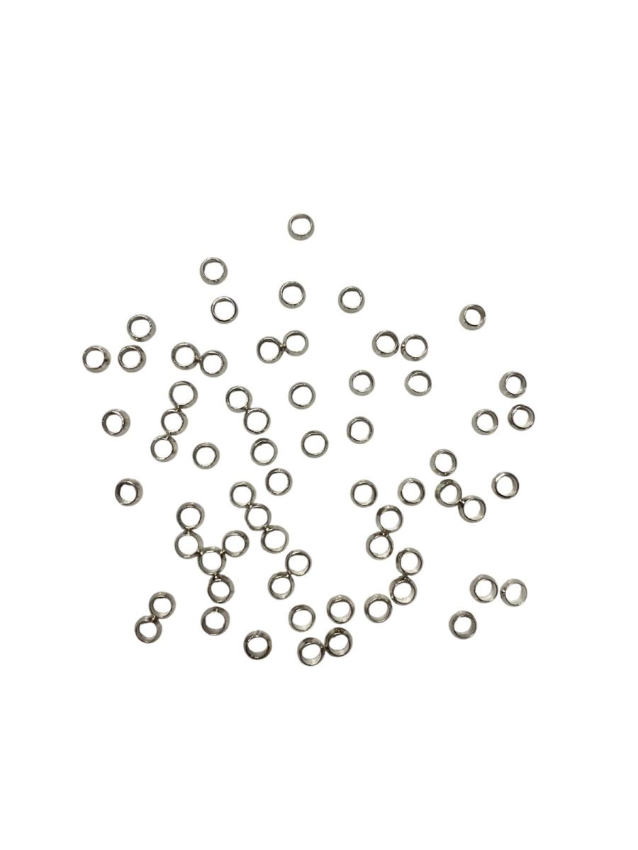 Bile metalice cu stopare (crimpi/stopper), ARGINTIU, 10 000 buc, cod M0000-17, dimensiuni: 2.5 mm