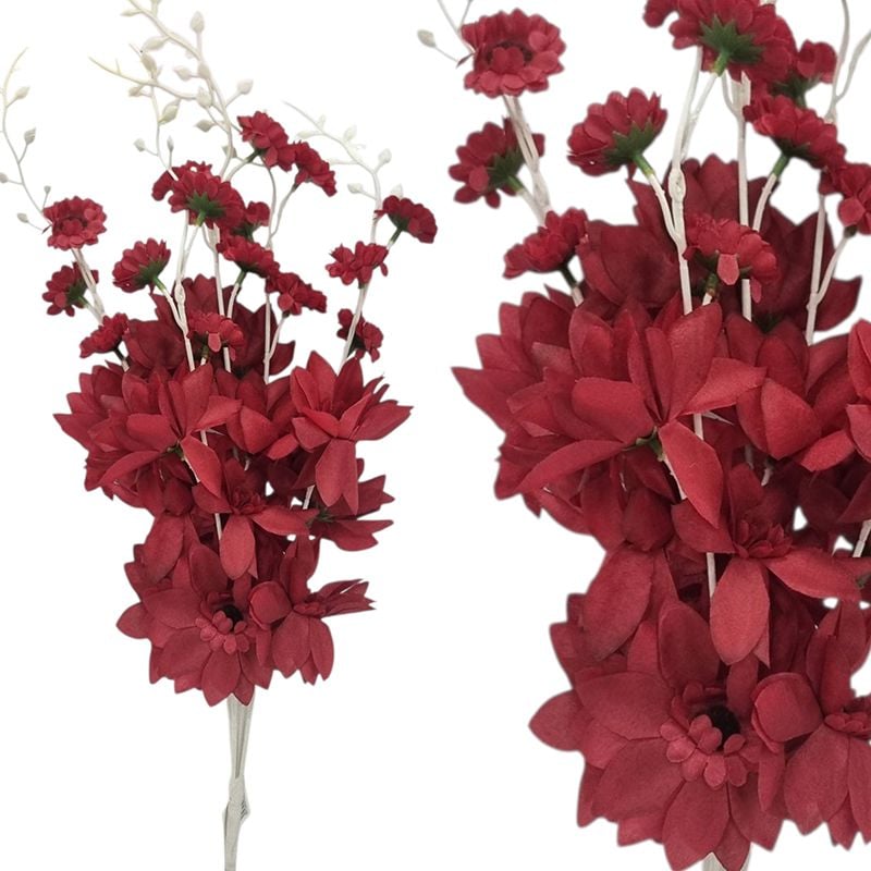 Buchet floare artificiala Dalie engros 5 fire 50 cm lungime