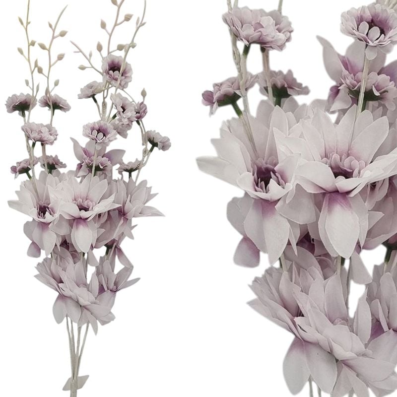 Buchet floare artificiala Dalie engros 5 fire 50 cm lungime