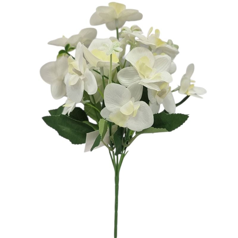 Buchet floare artificiala orhidee textila engros 5 fire 30 cm lungime