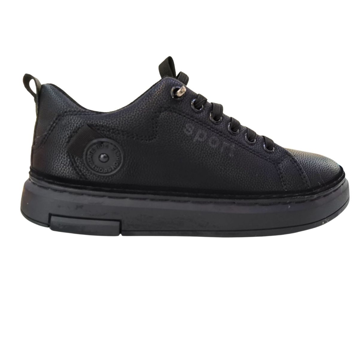 Tenesi Dama si Adolescenti, Inchidere Siret, Piele Ecologica ,Usori,  Engross, Marimi 36-41,8buc/bax negru