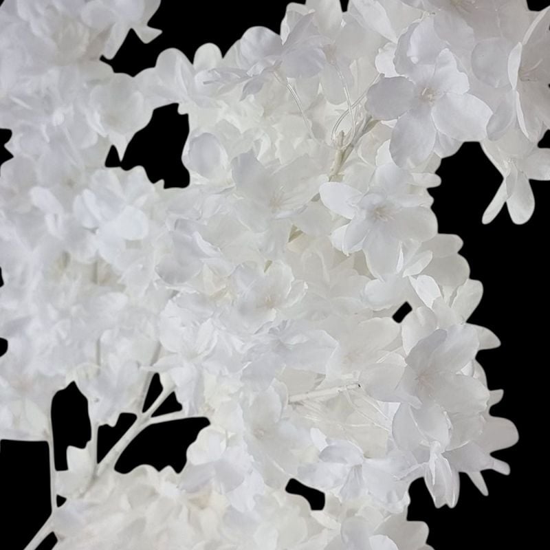 Creanga artificiala bogata alba pentru aranjamente florale 98 cm lungime