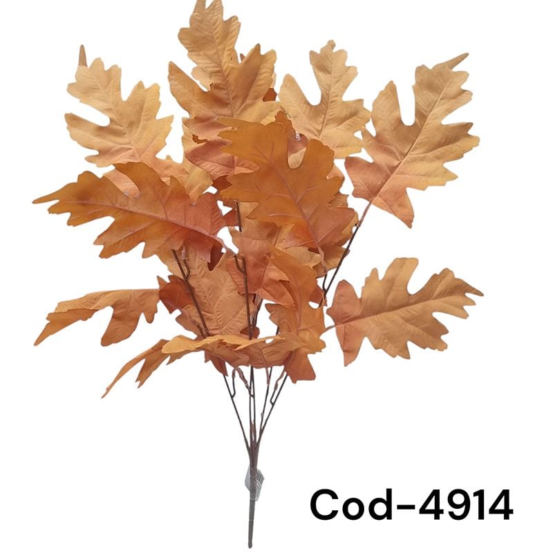 Buchet floare artificiala cu frunze mari pentru aranjamente florale engros 5 fire 60 cm lungime