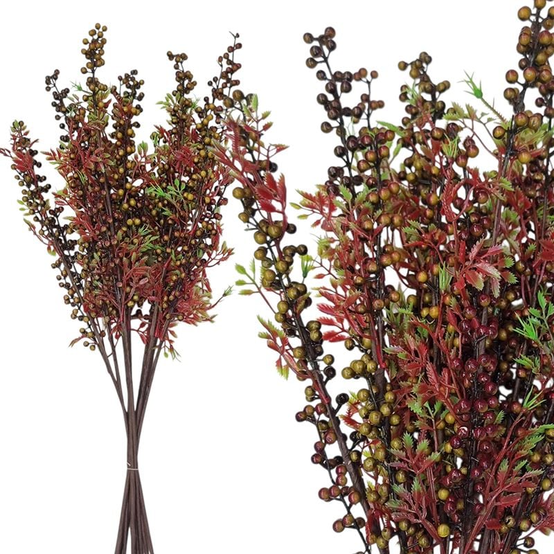 Floarea artificiala cu bobite fir lung engros 10/fire pe set 70 cm lungime