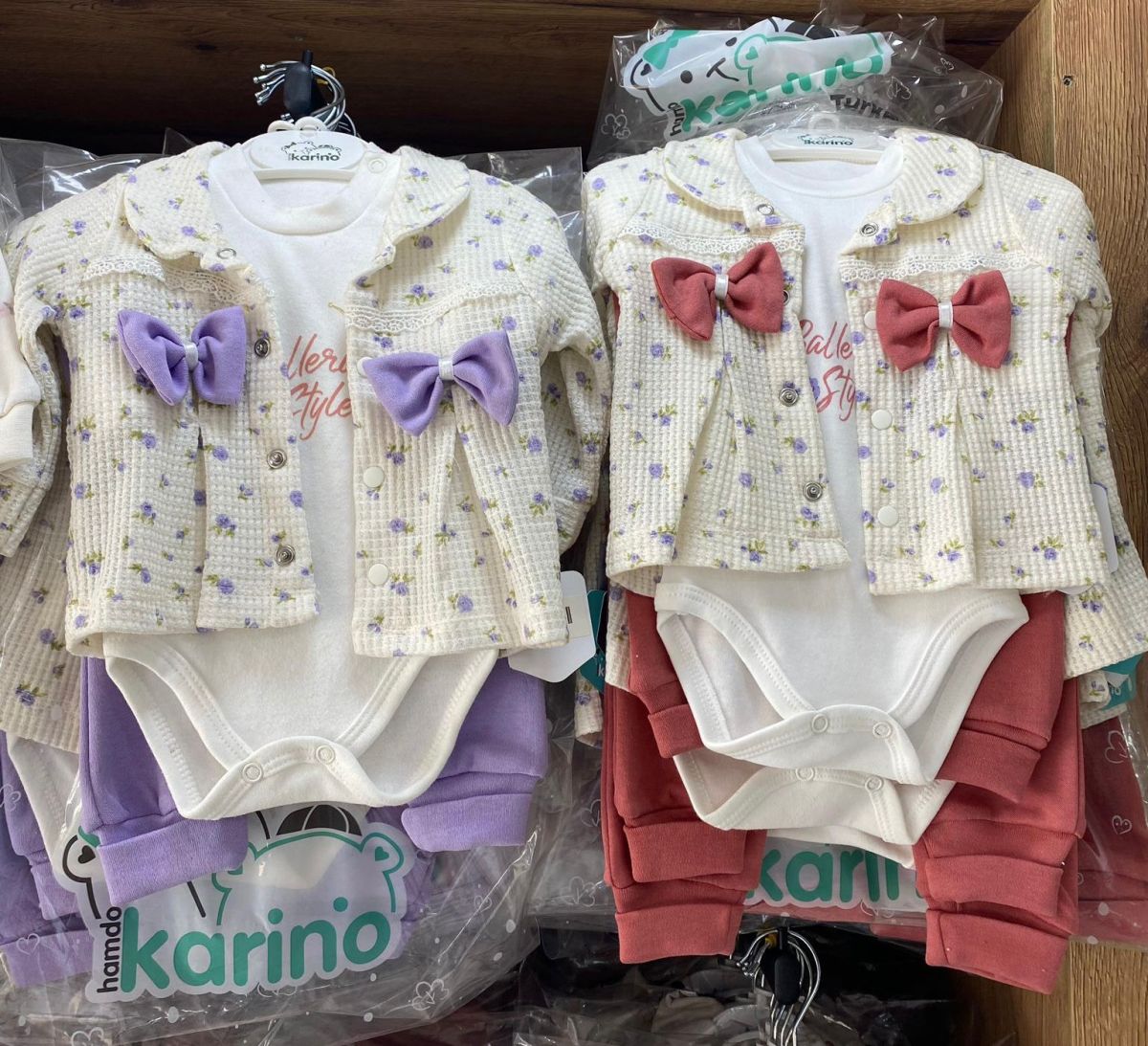 Compleu Engros pentru bebelusi, 3 piese, cu model imprimat