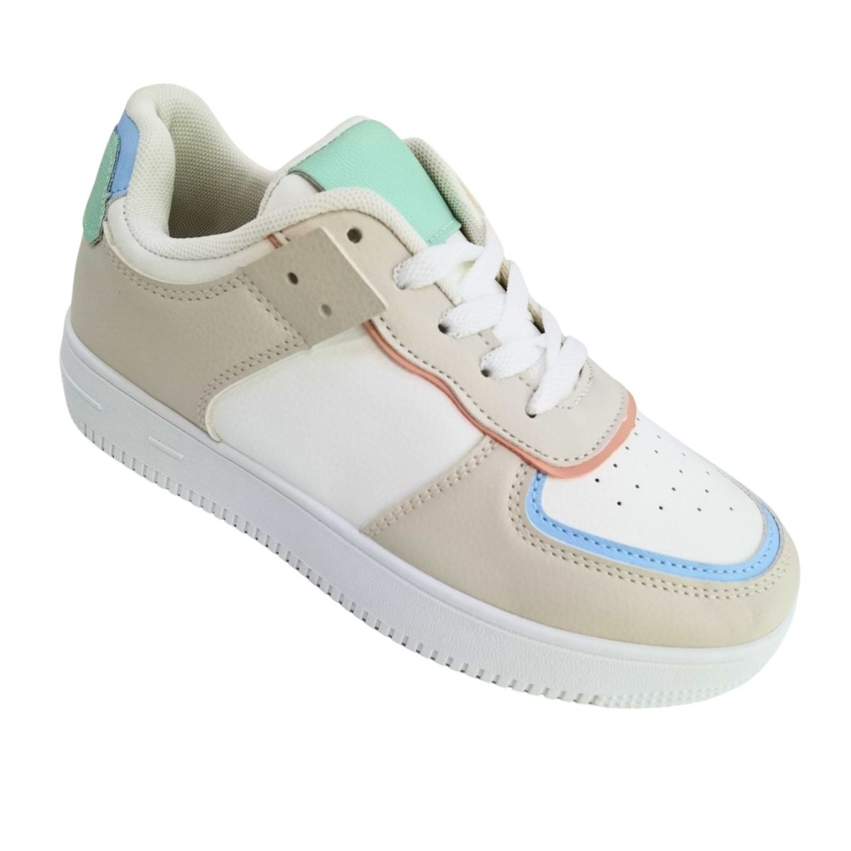 Adidasi Dama si Adolescenti, Piele Ecologica , Design Modern,  Engross, Marimi 36-41, 8buc/bax bej