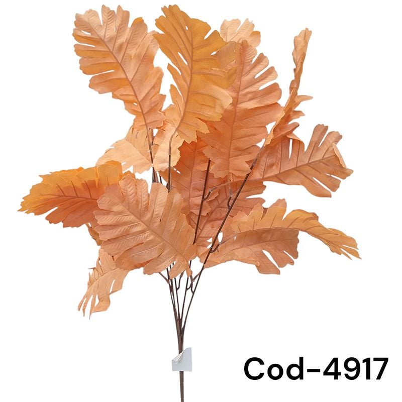 Buchet floare artificiala cu frunze mari pentru aranjamente florale engros 5 fire 60 cm lungime