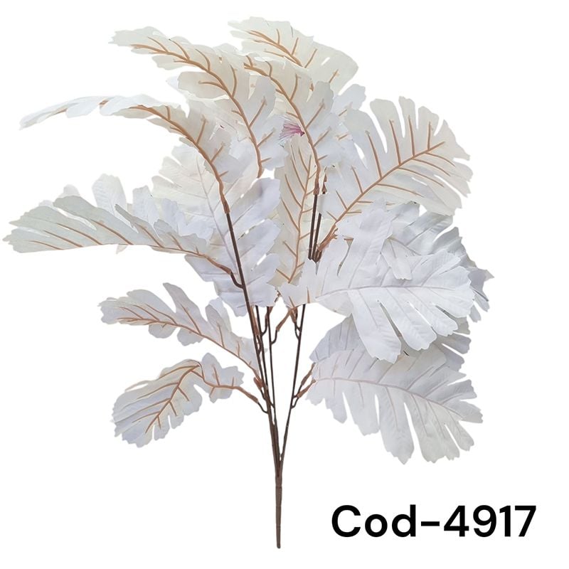 Buchet floare artificiala cu frunze mari pentru aranjamente florale engros 5 fire 60 cm lungime