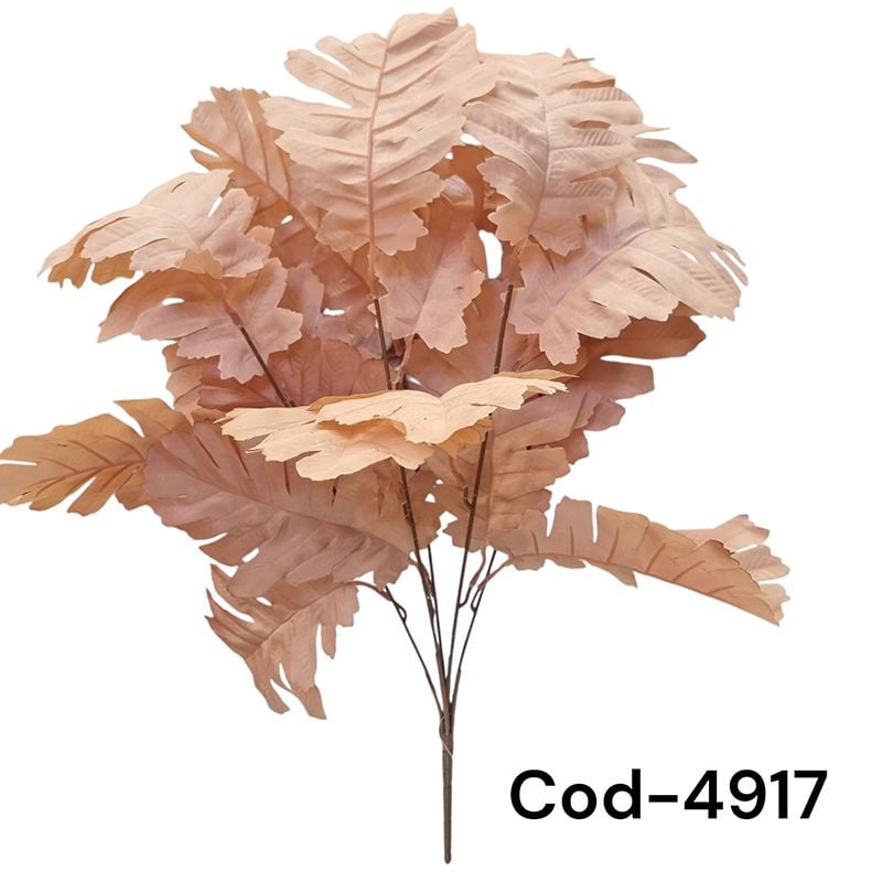 Buchet floare artificiala cu frunze mari pentru aranjamente florale engros 5 fire 60 cm lungime