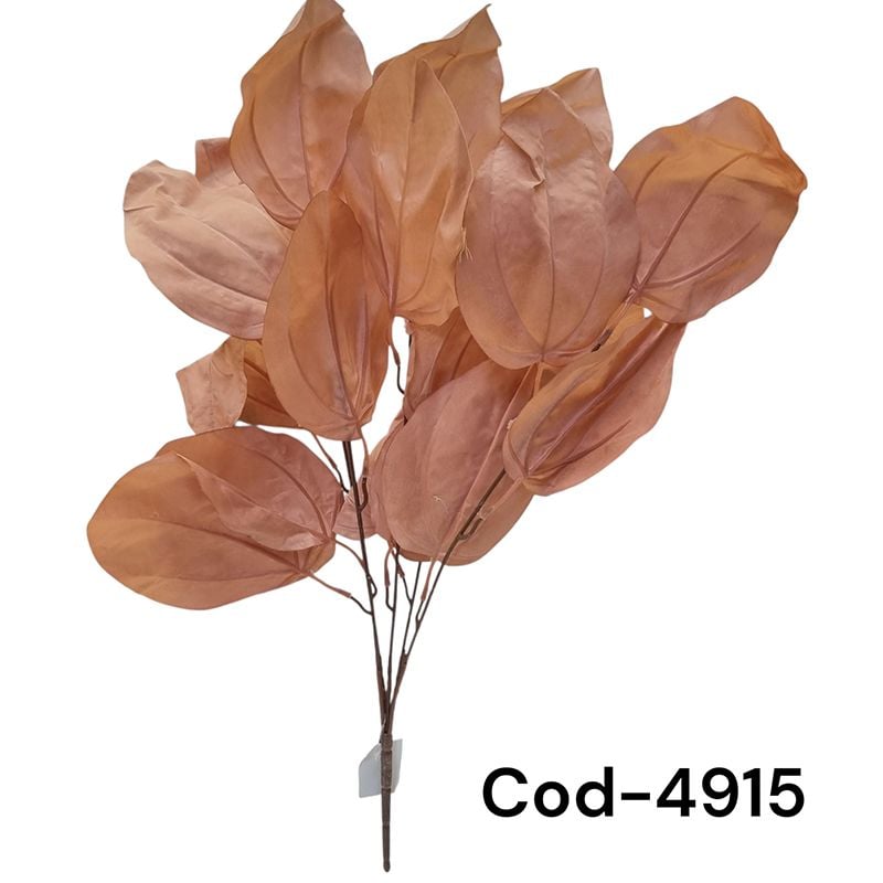 Buchet floare artificiala cu frunze mari pentru aranjamente florale engros 5 fire 60 cm lungime