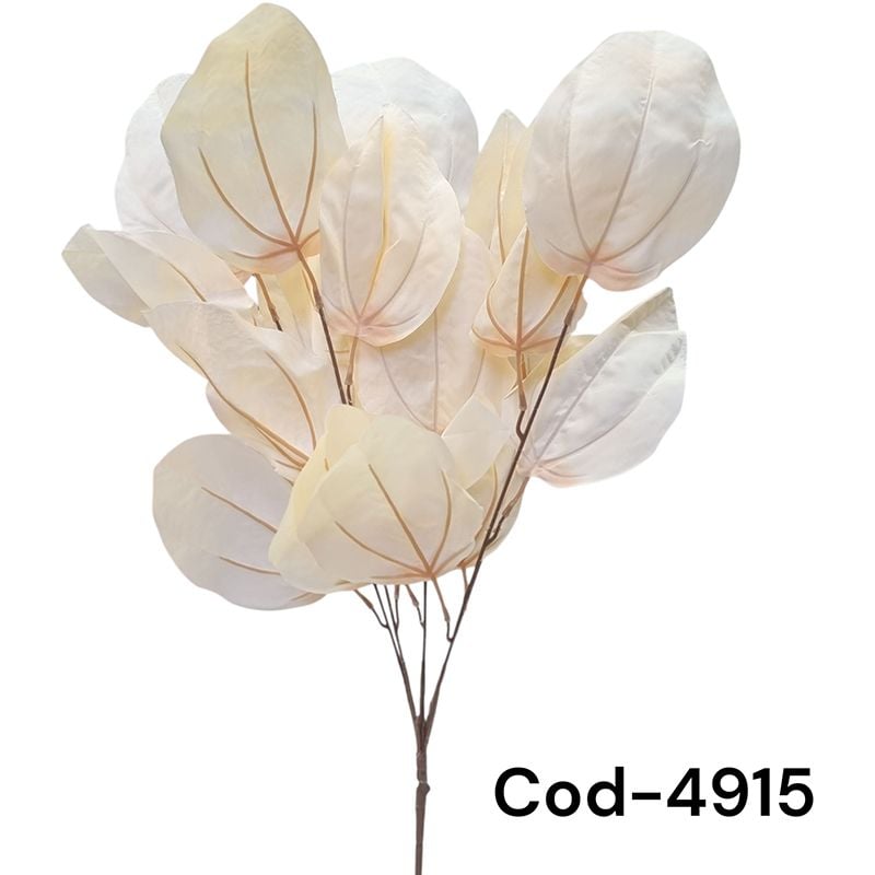 Buchet floare artificiala cu frunze mari pentru aranjamente florale engros 5 fire 60 cm lungime
