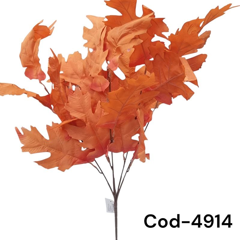 Buchet floare artificiala cu frunze mari pentru aranjamente florale engros 5 fire 60 cm lungime