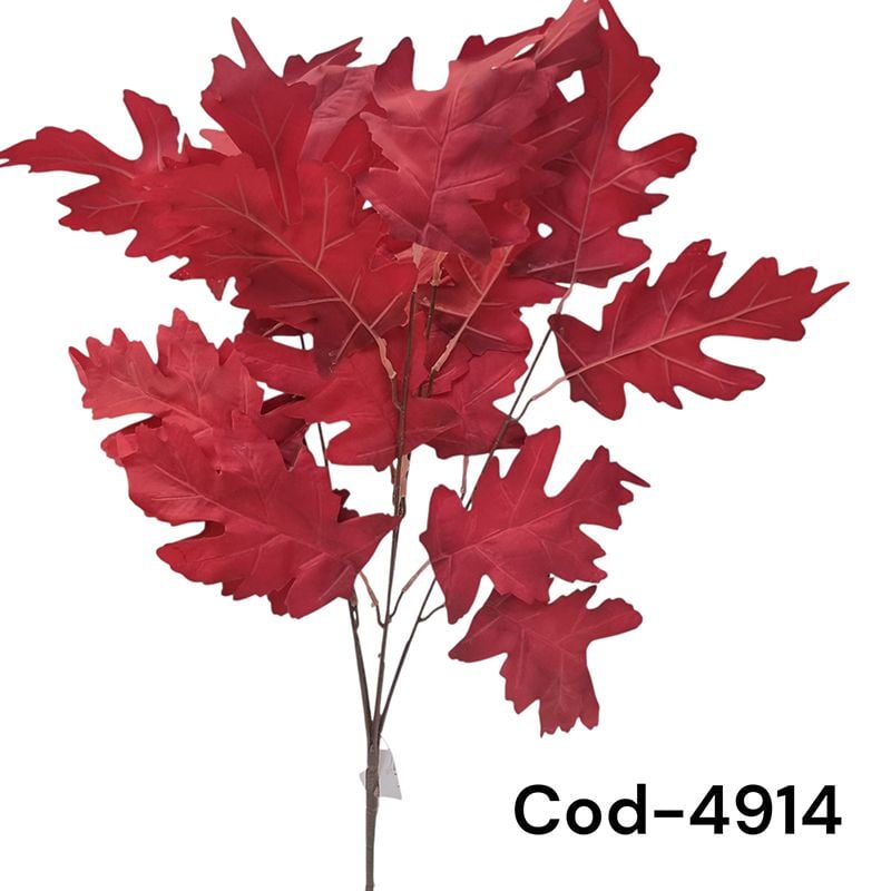 Buchet floare artificiala cu frunze mari pentru aranjamente florale engros 5 fire 60 cm lungime