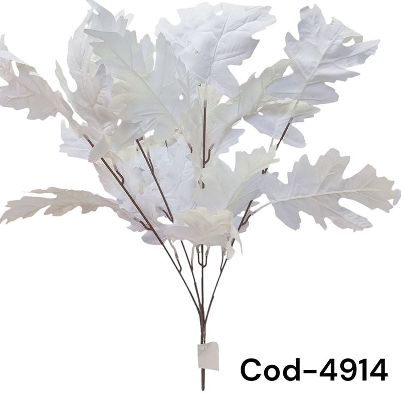 Buchet floare artificiala cu frunze mari pentru aranjamente florale engros 5 fire 60 cm lungime