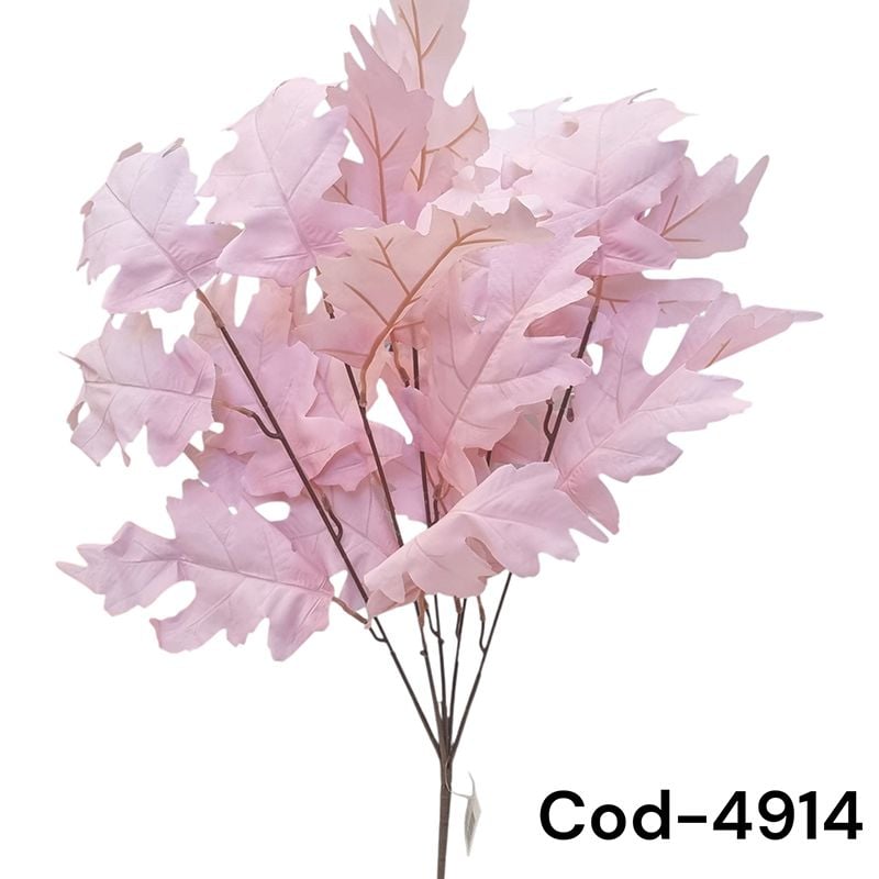 Buchet floare artificiala cu frunze mari pentru aranjamente florale engros 5 fire 60 cm lungime