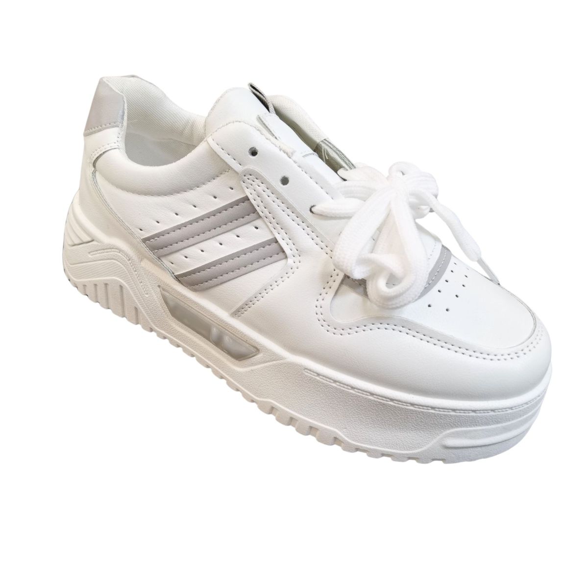 Pantofi Sport Casual, Dama si Adolescenti, Piele Ecologica, Engross, Marimi 36-40, 8buc/bax gri