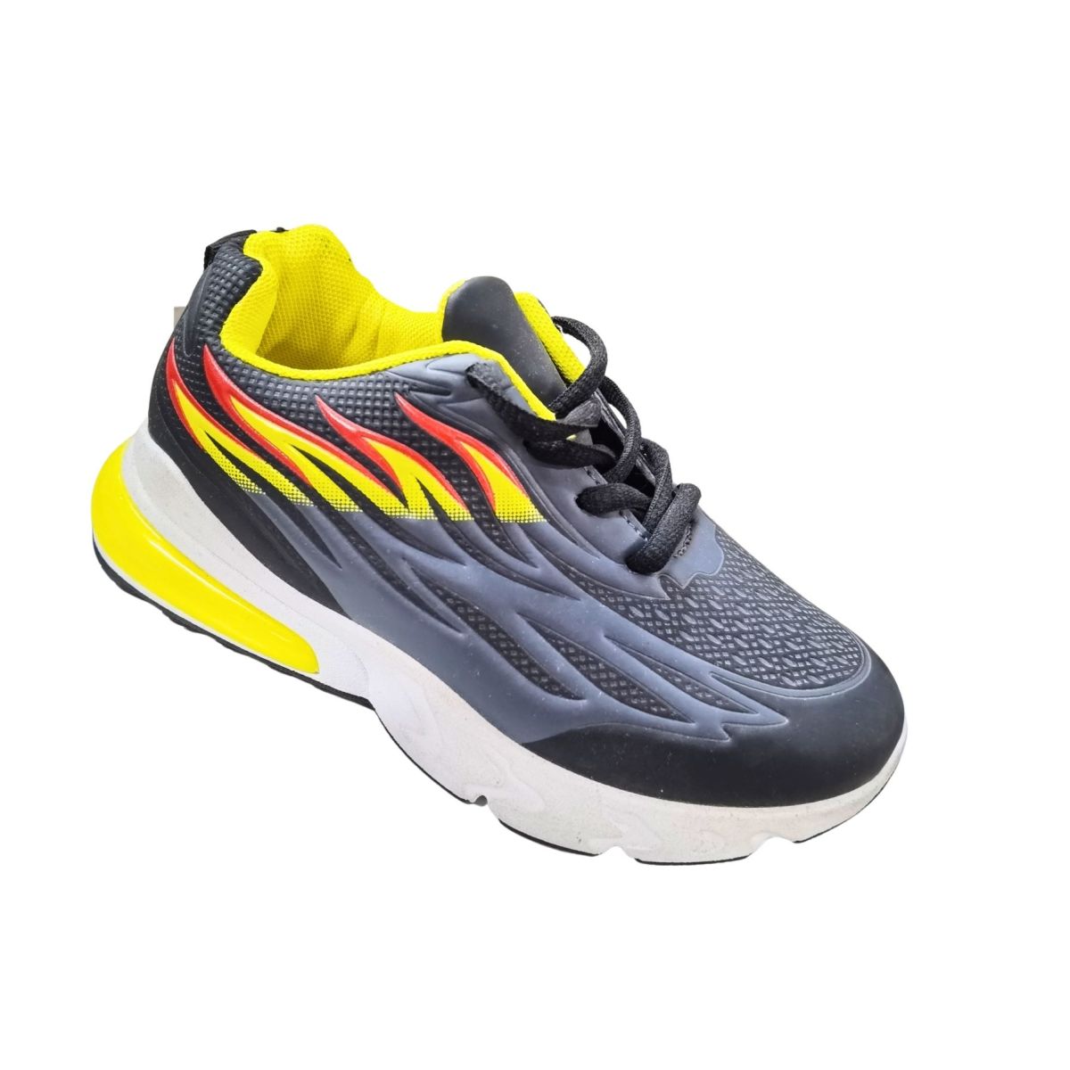 Pantofi Sport Impermeabili Copii, Design Flacari, Inchidere Siret, Engross, Marimi 31-36, 6buc/serie galben
