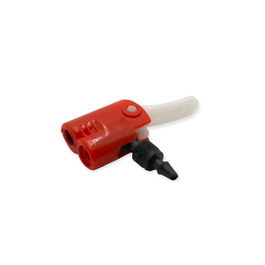 Cap pentru pompa de bicicletă pentru două tipuri de valva, din plastic