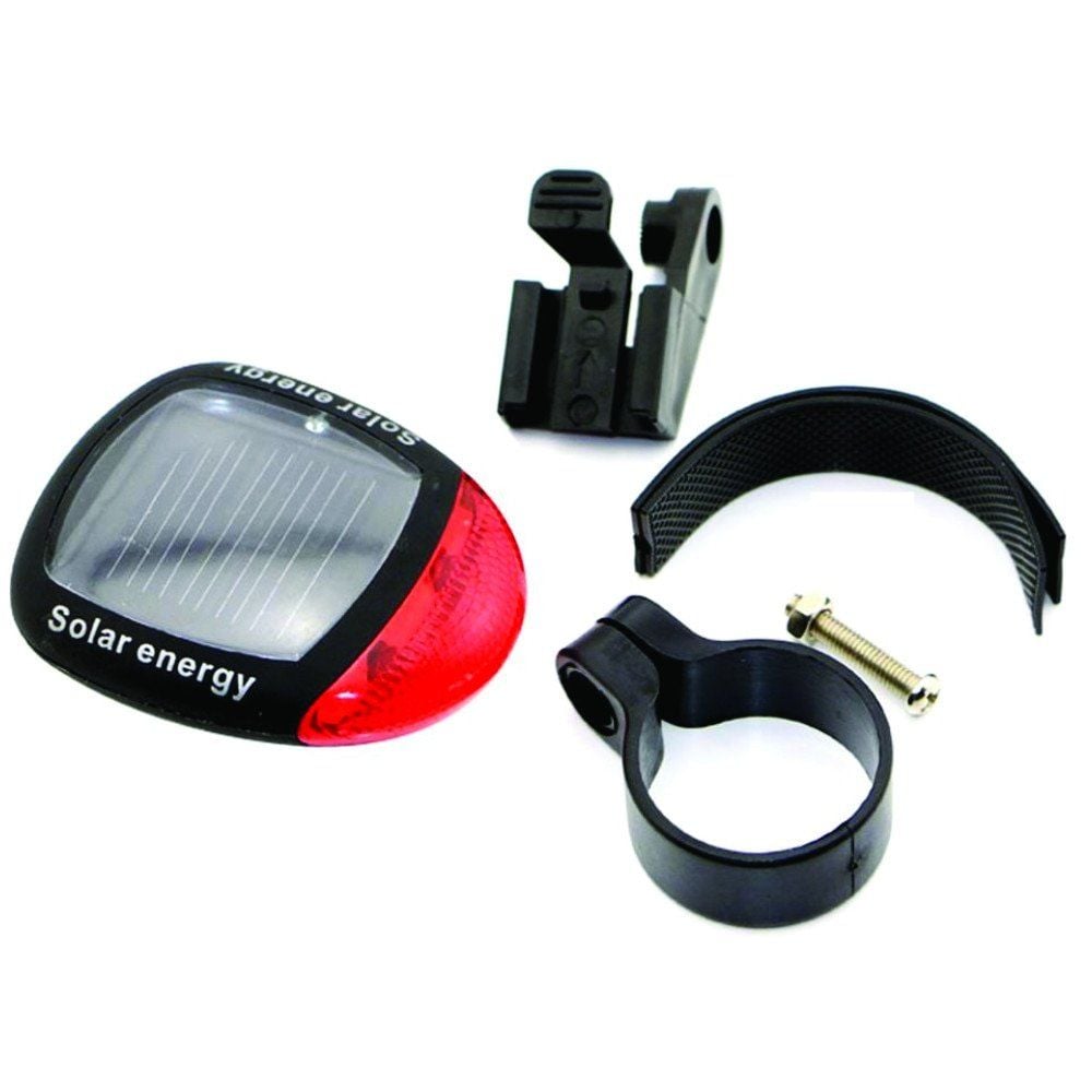 Mini lumina solara pentru bicicleta, spate cu 2 LED puternice, cu 3 moduri luminare