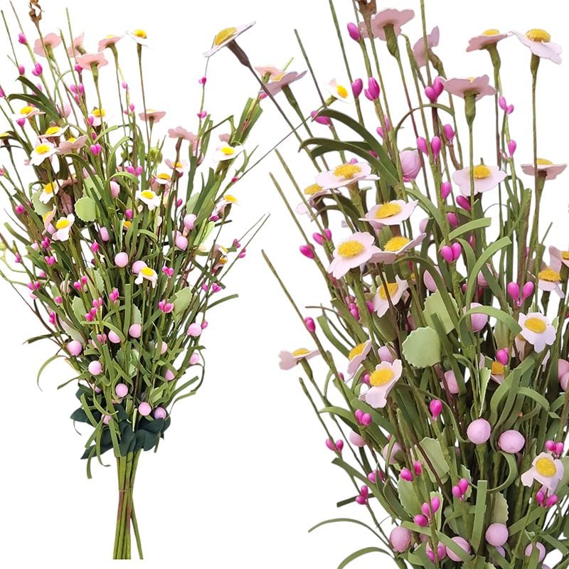 Buchet artificial de flori cu fir lung, engros 10/fire pe set 65 cm lungime