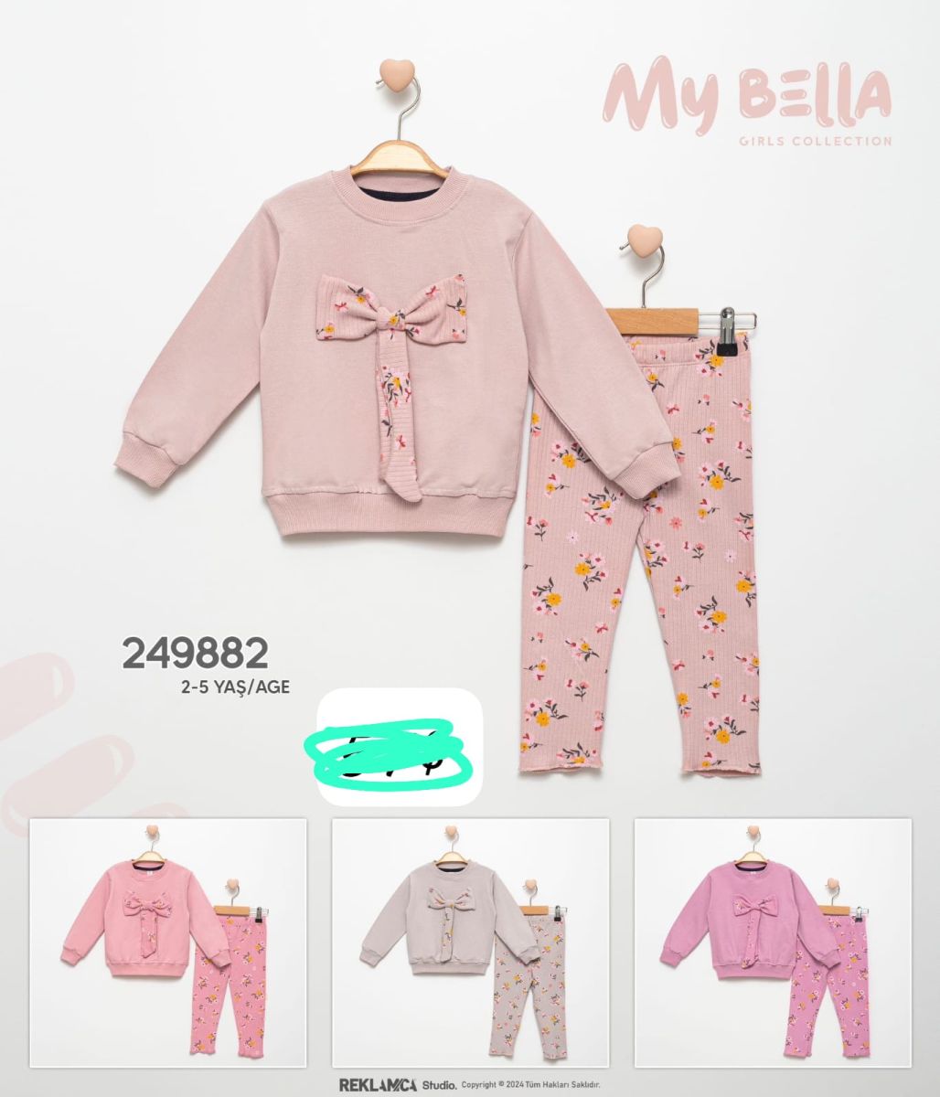 Compleu Engros pentru fete, 2 piese, cu model imprimat